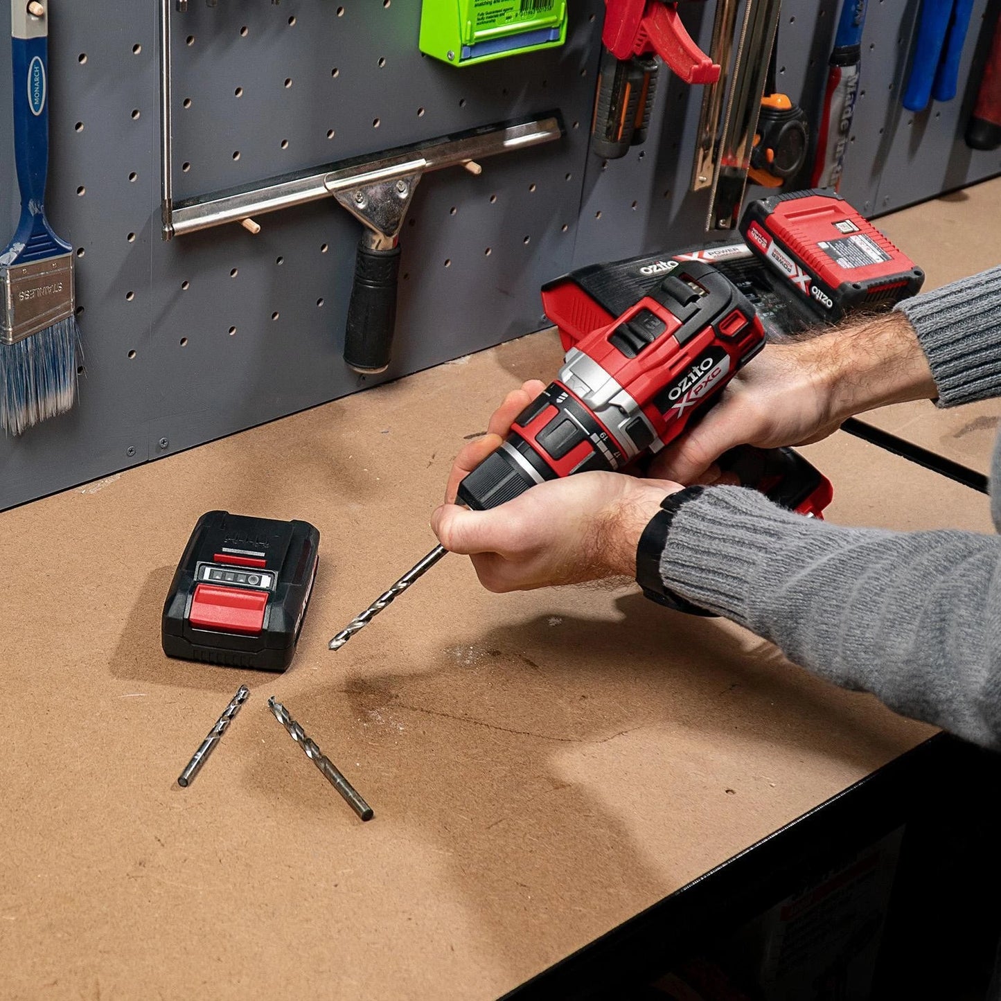 Ozito PXC 18V Brushless Drill Driver 13mm Keyless Chuck 2-Speed 20 Torque Settings