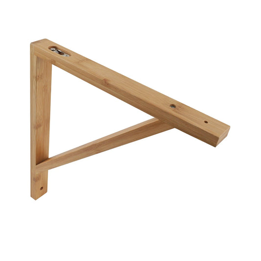 Carinya Bamboo Stayed Bracket 300x280mm, Varnished, 30kg Load Capacity, Wall Mount