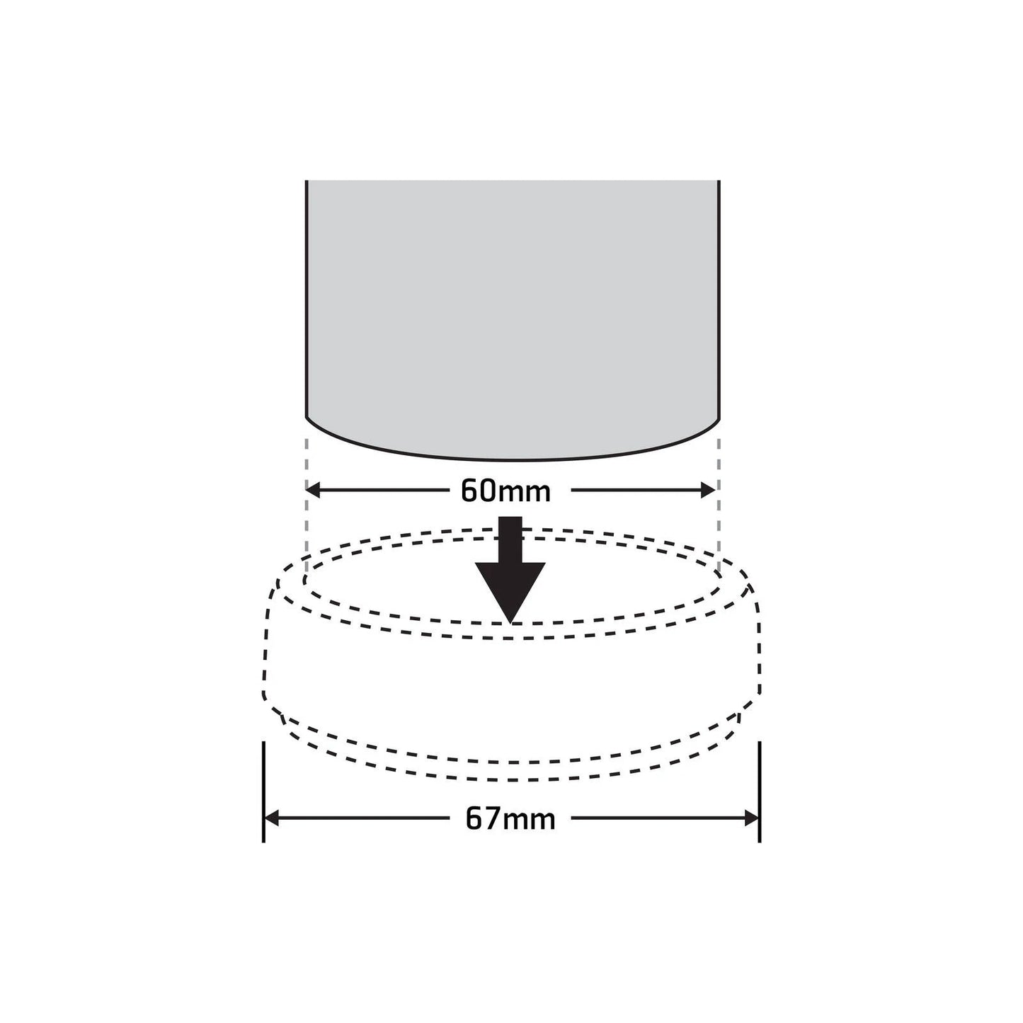 Surface Gard 66mm Dark Wood Effect Non-Slip Round Castor Cups, 4 Pieces