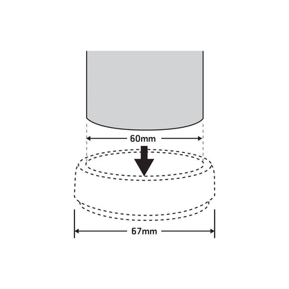 Surface Gard 66mm Dark Wood Effect Non-Slip Round Castor Cups, 4 Pieces