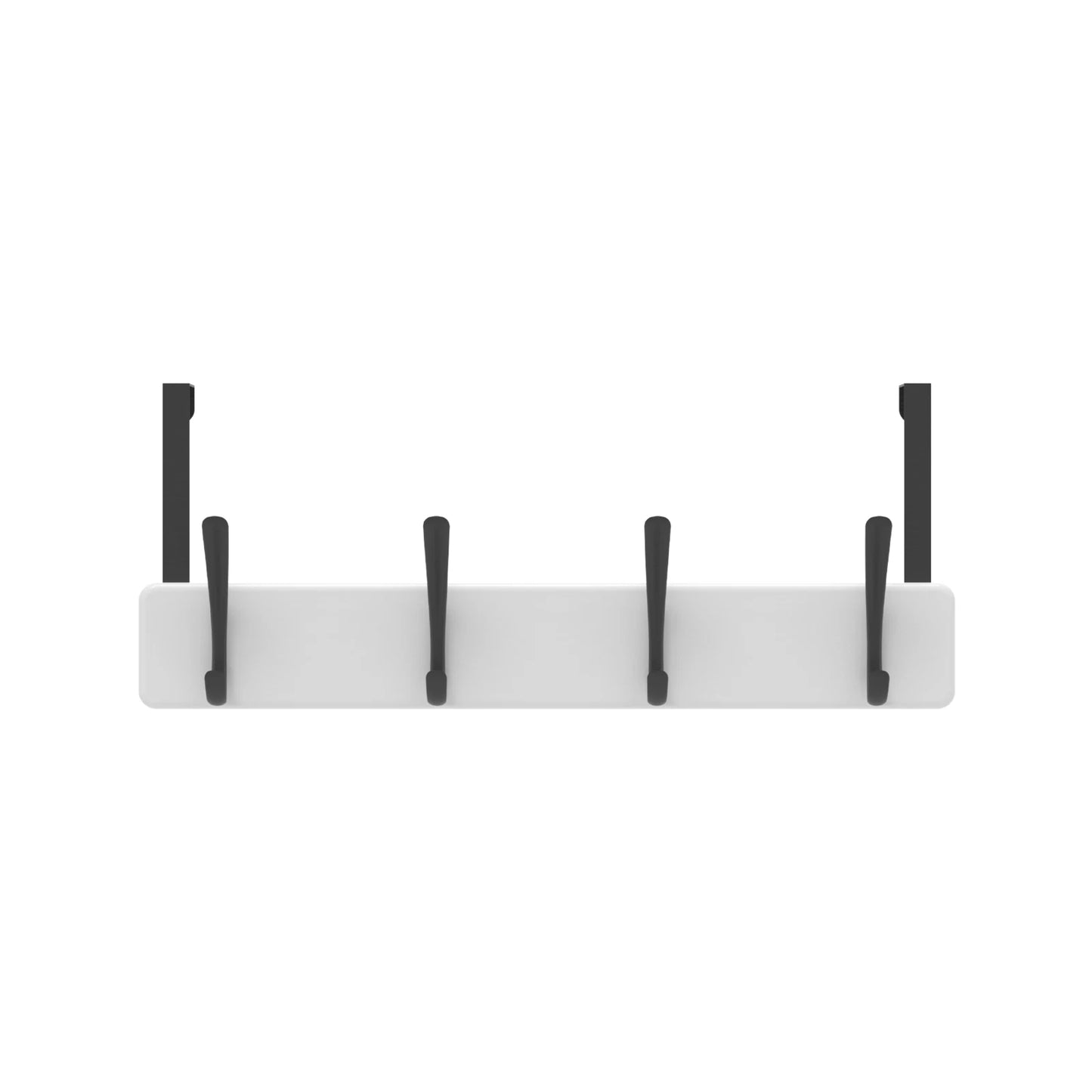 MODE 4 Black Hooks Over Door Hanger - Stylish, Durable, No Damage, 4 Hooks