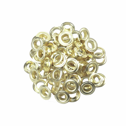 Craftright 12.5mm Brass Plated Grommets, 50 Pack - Easy Install, Corrosion Resistant