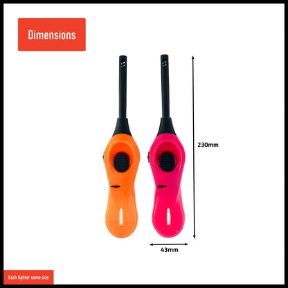 Firemate Refillable Gas Lighter 2-Pack, Adjustable Flame, Safety Lock, Push Button Ignition