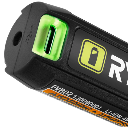 Ryobi 2.0Ah USB Lithium Battery Power Bank Twin Pack with USB-C Charging Cable