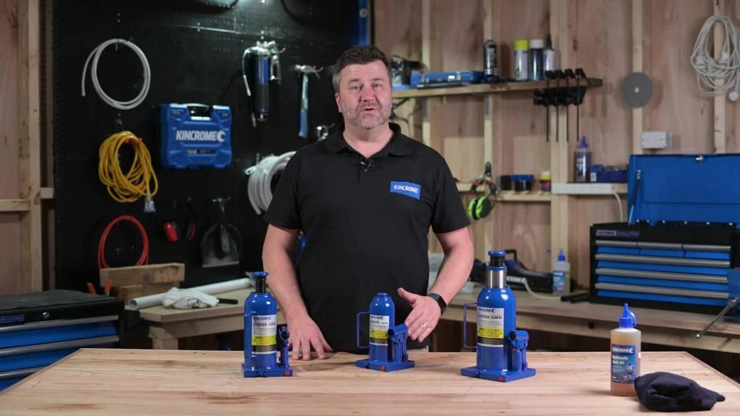 Kincrome 4,000kg Hydraulic Bottle Jack, Welded Design, Billet Steel Base, AS/NZS Compliant