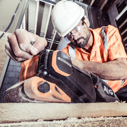 AEG 18V Brushless 75mm Belt Sander, Quick-Release, Variable Speed, Lock-On Switch