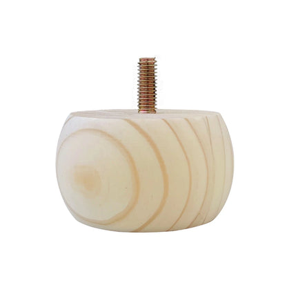 Adoored 48mm Pine Ball Furniture Leg, Universal Fit, Natural Timber Finish
