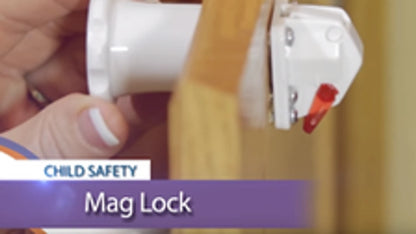 Dreambaby Child Safety Mag Lock System - 4 Magnetic Locks, 1 Key, Automatic Locking, Discreet Design