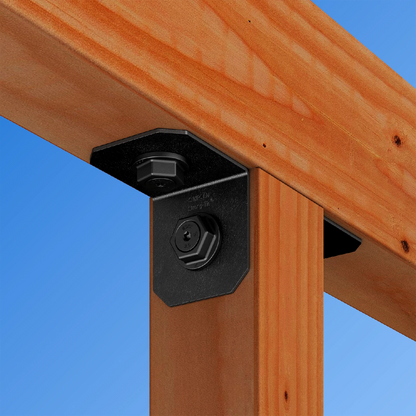 Simpson Strong-Tie 80x80x75mm Black 90° Outdoor Heavy Angle, Corrosion Resistant