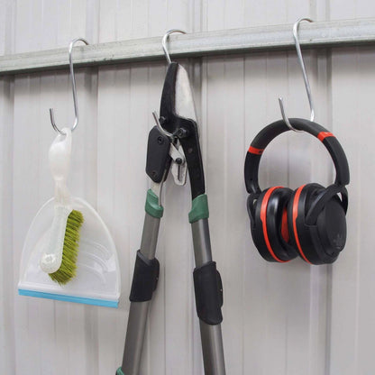 Taskmaster Steel S Hook 150x45x30x5mm 4 Pack - Durable Garage Storage Solution