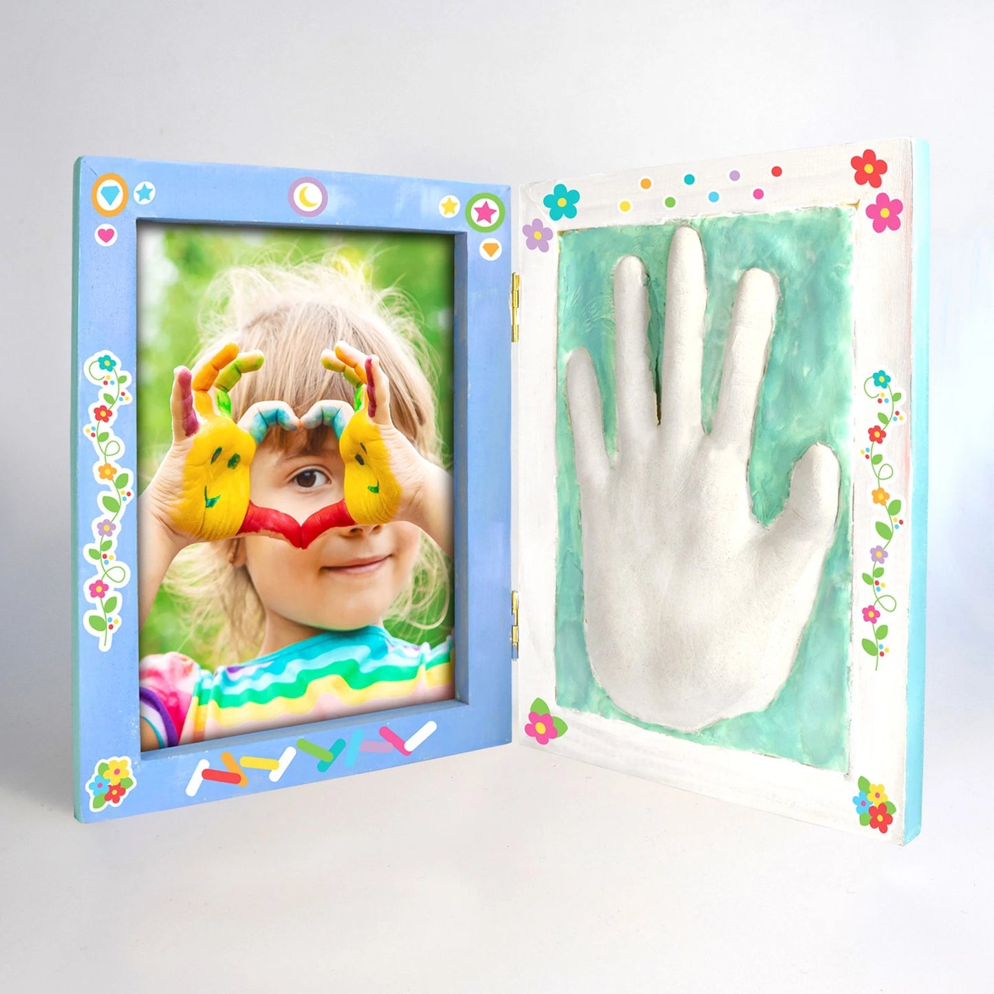 Boyle Crafty Creators Plaster Print Keepsake Frame Kit with Paints & Air-Dry Clay