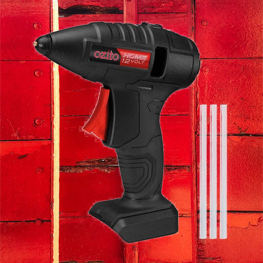 12V Glue Gun Skin Only, Compact & Durable, 7.2mm Sticks, Lightweight 0.24kg, Black/Red