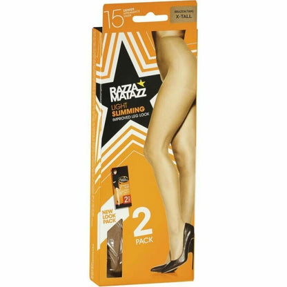 Razzamatazz Pantyhose Control X-tall 3x 2pk - Comfort & Support for Tall Sizes