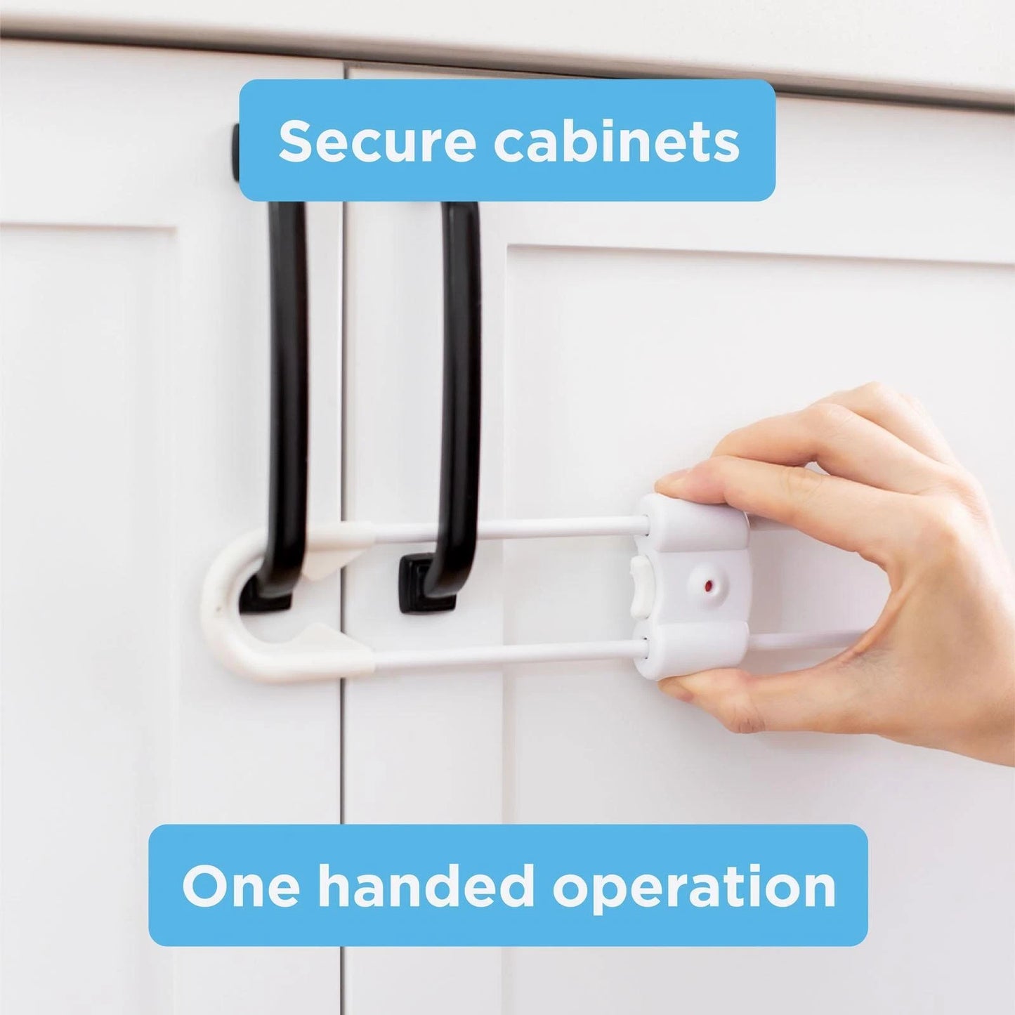 Perma Child Safety Sliding Locks 2 Pack, Adjustable, Dual Movement Unlock, Lock Indicator