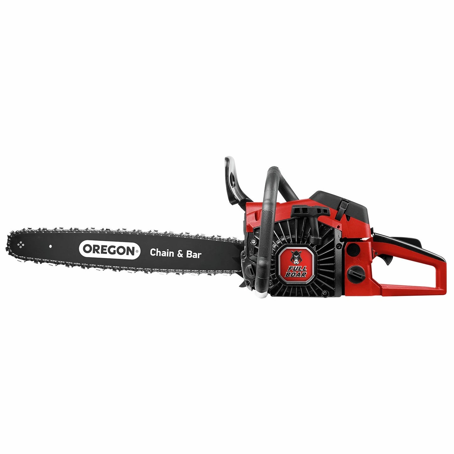 Full Boar 20" 53cc 2-Stroke Petrol Chainsaw, Oregon Bar, Safety Brake, Anti-Vibration Handle