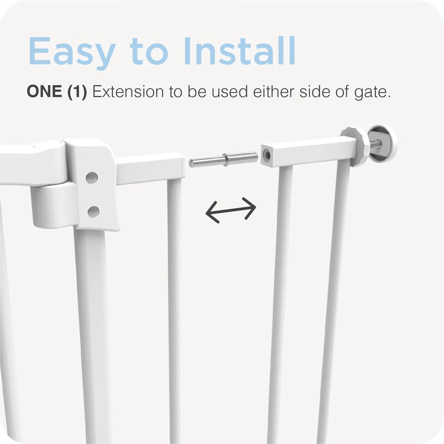 Perma Child Safety 20cm White Extra Tall Baby Gate Extension, Easy Assembly, Durable Steel
