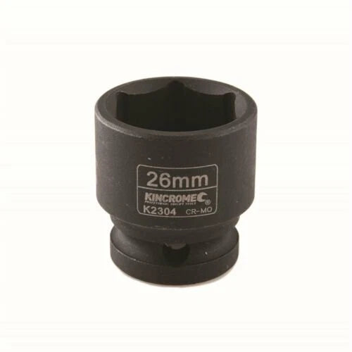 Kincrome 26mm Impact Socket ½” Drive, Chrome Molybdenum Steel, High-Torque Use
