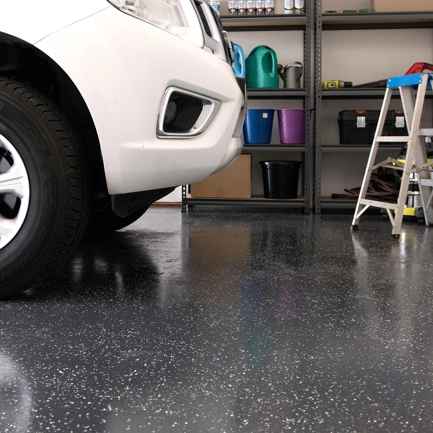 Dy-Mark 4L Titanium Grey Water-Based Epoxy Garage Floor Kit - Low Odour, Heavy Traffic Resistant