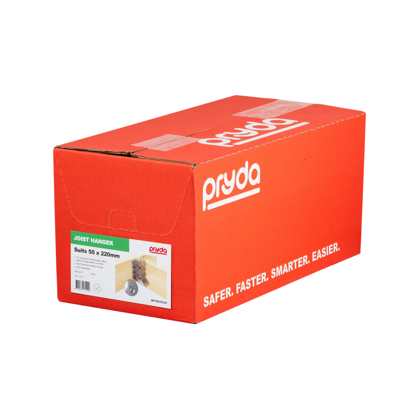 Pryda Joist Hanger for 50 x 220mm Timber, Australian Made, High Load Capacity, Easy Installation