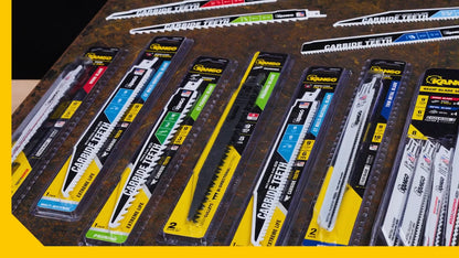 Kango 8” 8-12 TPI Multi-Material Flex Reciprocating Saw Blades - 2 Pack, Sabre Tooth, Nail Protection