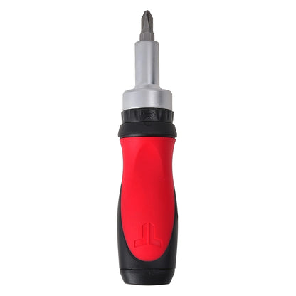 Trojan 6 in 1 Ratchet Screwdriver Stubby, CR-V Bits, Ergonomic Handle, Lifetime Warranty
