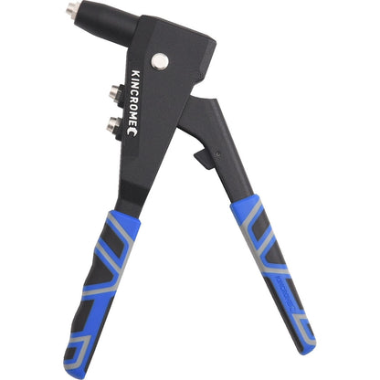 Kincrome 207mm Compact Hand Riveter, Long Nose, Interchangeable Nozzles, Ergonomic Grip