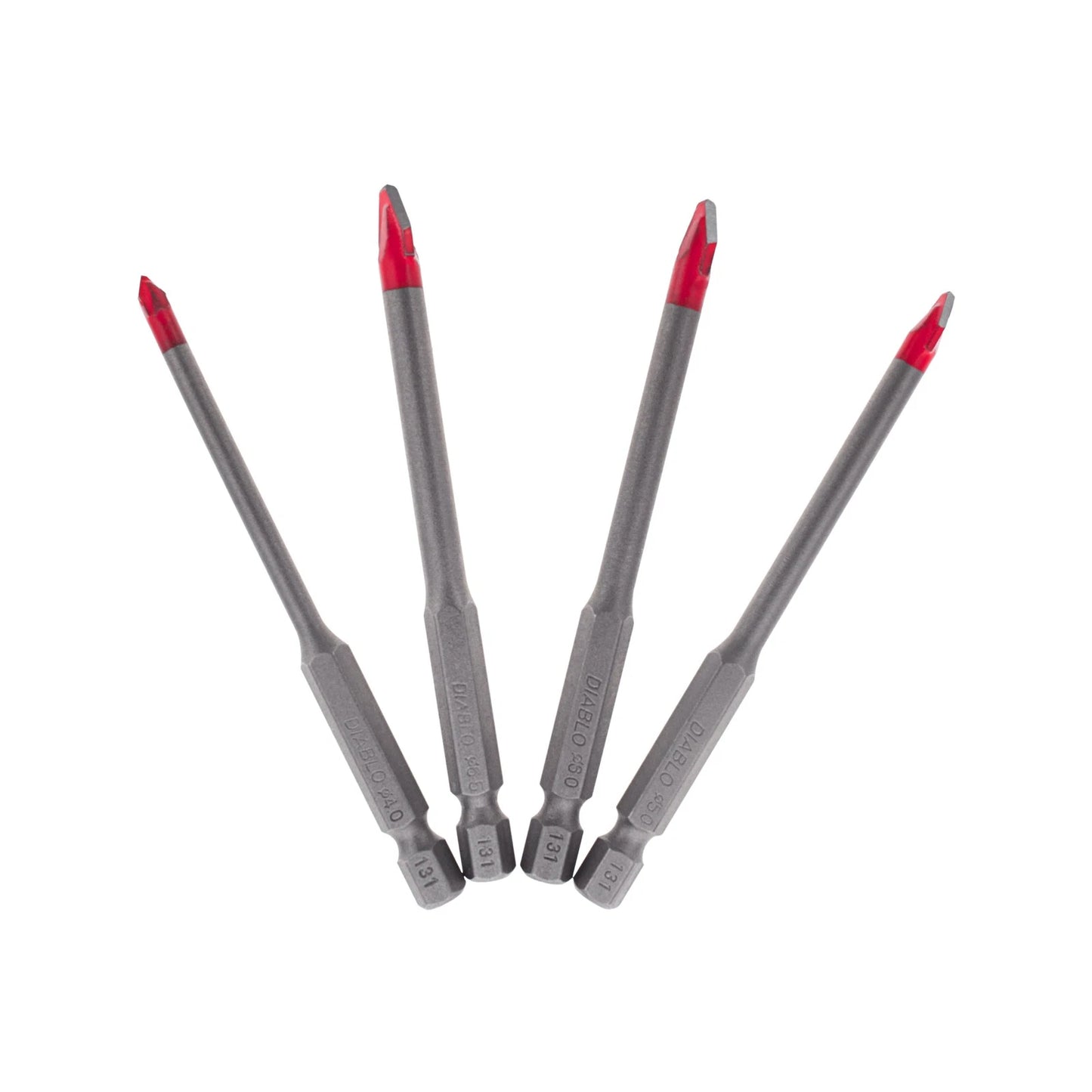 Diablo Ceramic Speedemon Drill Bit Set, 4 Piece, Impact-Resistant Carbide Tip for Tile & Stone