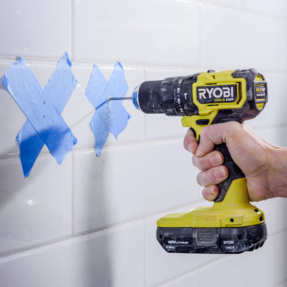 Ryobi Glass and Tile Drill Bit Set, 4-Piece, Carbide Head, ¼” Hex Shank