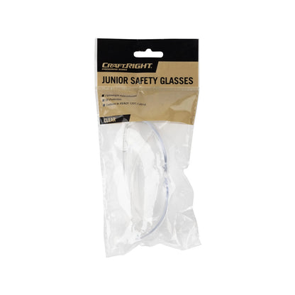 Craftright Junior Safety Glasses - UV Protection, Lightweight, AS/NZS 1337.1:2010 Compliant