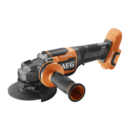 AEG 18V Fusion Angle Grinder 125mm Brushless Motor, Tool-Free Guard, Safety Features