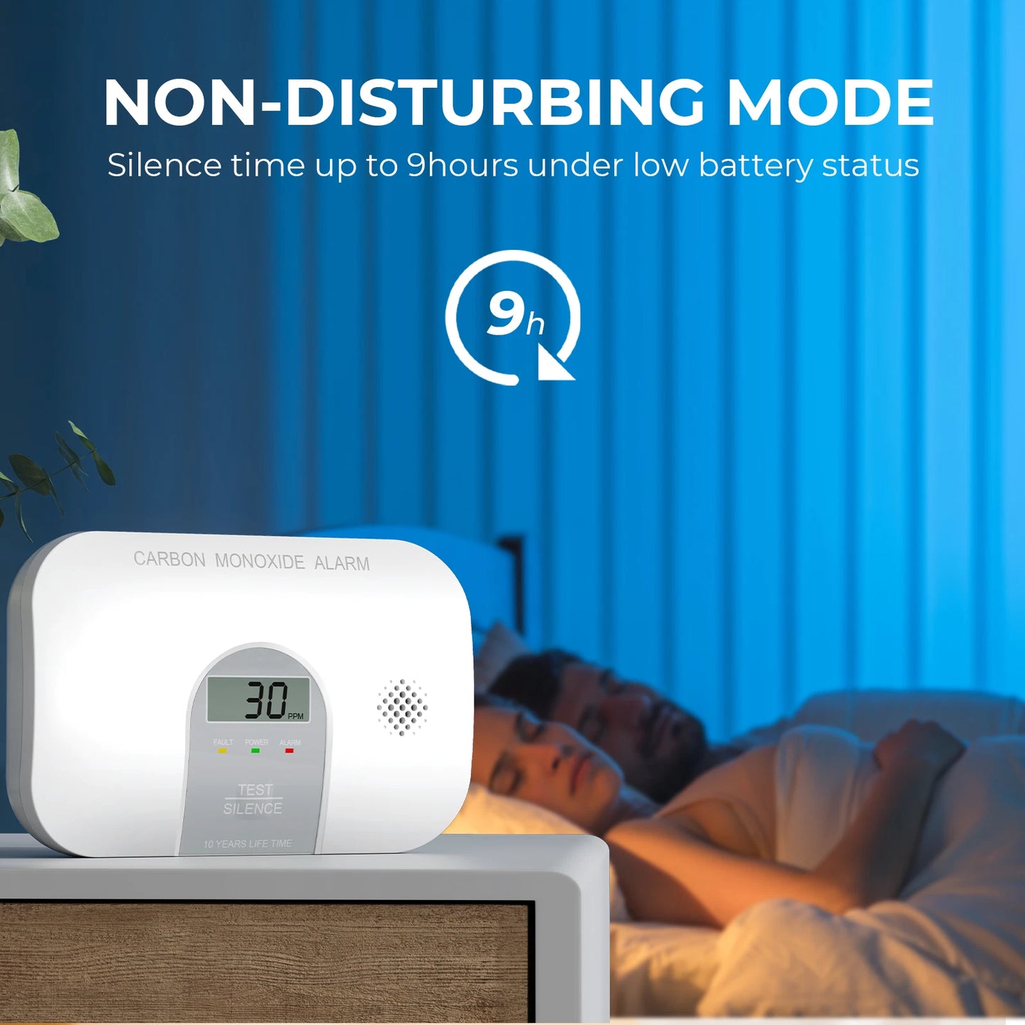 FirePro Carbon Monoxide Alarm with LCD Display, 85dB Alarm, AA Batteries Included