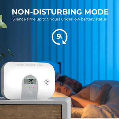 FirePro Carbon Monoxide Alarm with LCD Display, 85dB Alarm, AA Batteries Included