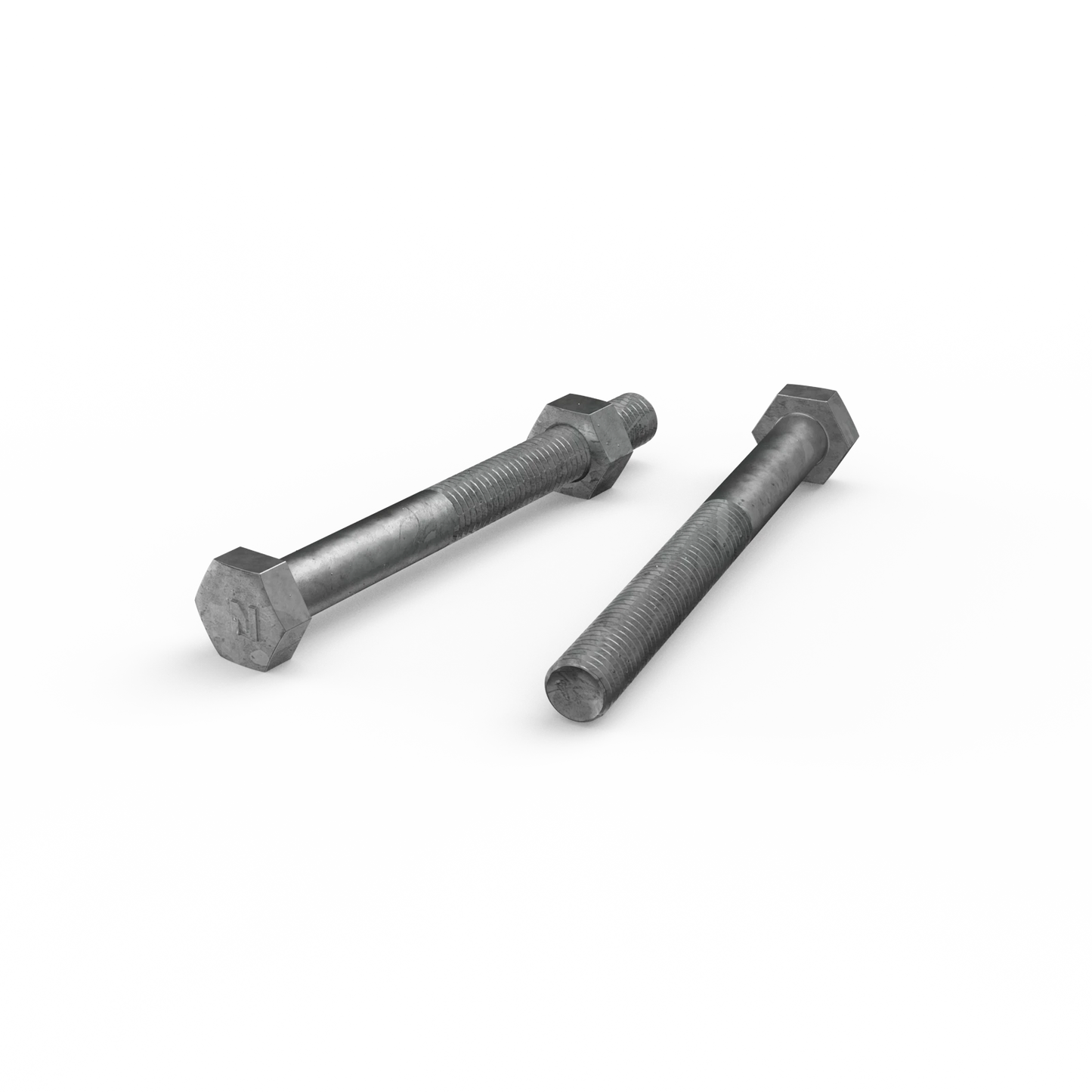ZENITH M10 x 100mm Galvanised Hex Head Bolts & Nuts, Corrosion Resistant, AS Compliant