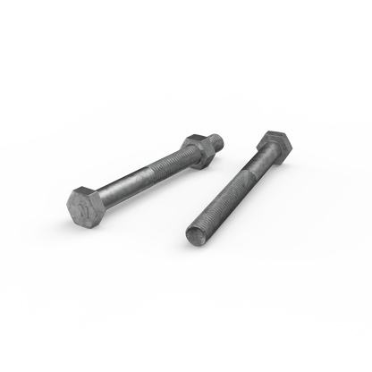 ZENITH M10 x 100mm Galvanised Hex Head Bolts & Nuts, Corrosion Resistant, AS Compliant