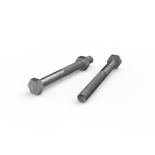 ZENITH M10 x 100mm Galvanised Hex Head Bolts & Nuts, Corrosion Resistant, AS Compliant