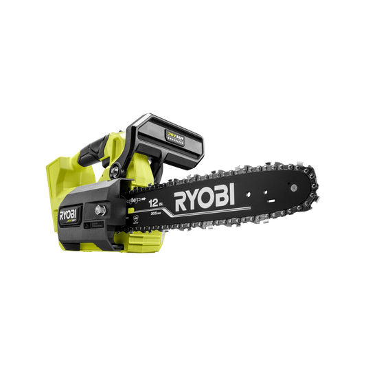 Ryobi 36V HP Brushless 12" Top Handle Chainsaw, Cordless, Fast Cutting, Safety Features