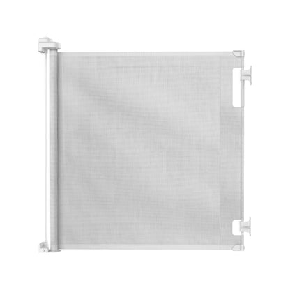 Perma Child Safety 1.4m White Retractable Baby Gate, Indoor/Outdoor, 3-Way Lock, Pet-Friendly