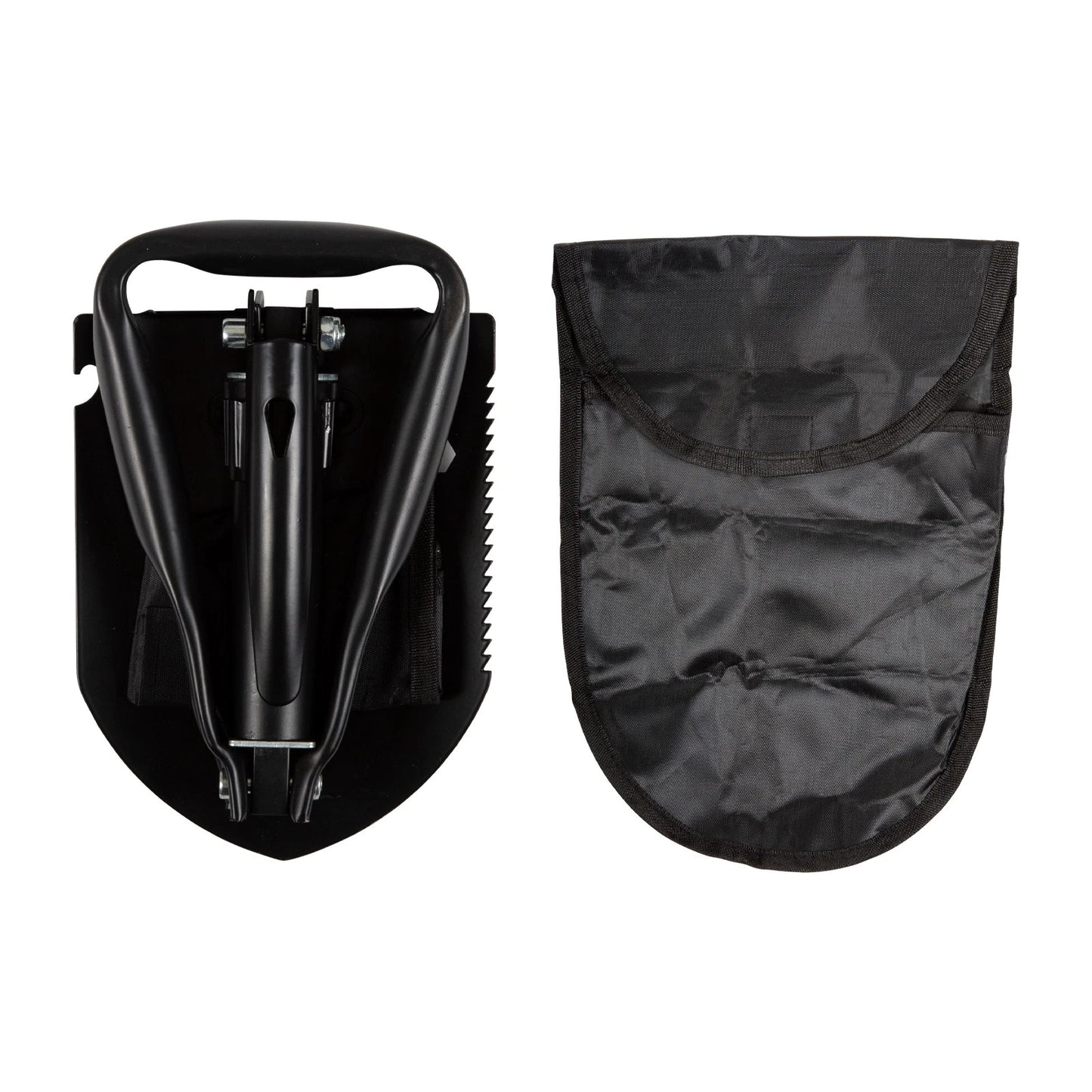 Trojan Folding Camping Shovel with Carry Bag, All Steel, Multi-Functional Blade, Compact Design