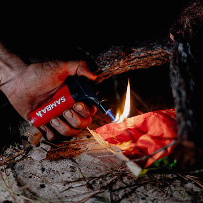 Samba Jet Flame Lighter - Wind Proof, Adjustable Flame, Safety Lock, Refillable, 1400°C