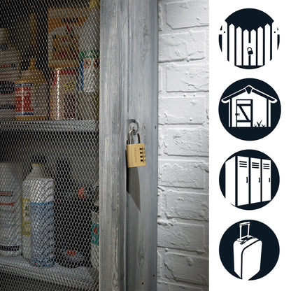 Master Lock 40mm Brass Combination Padlock, Keyless, Durable, Cut-Resistant Shackle