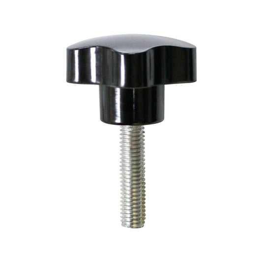 Richmond M10 x 40mm Hand Bolt, Black Bakelite Head, Zinc Plated, Five-Lobe Grip