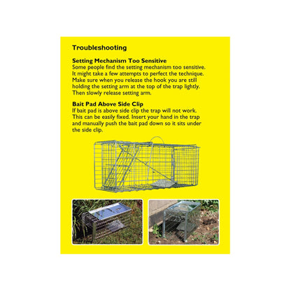 The Big Cheese Rat Cage Trap, Galvanised Steel, Indoor/Outdoor, Easy-Set, Safe Handling