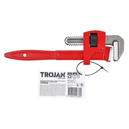 Trojan 250mm Pipe Wrench, Drop Forged Jaws, 33mm Capacity, Lifetime Warranty