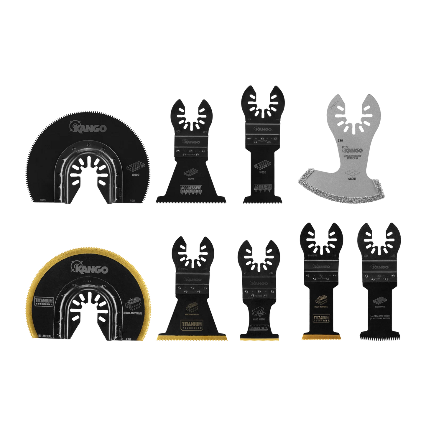 Kango 3-Piece Metal Plunge Cut Multi-Tool Blade Set, Titanium Coated, Universal Fit