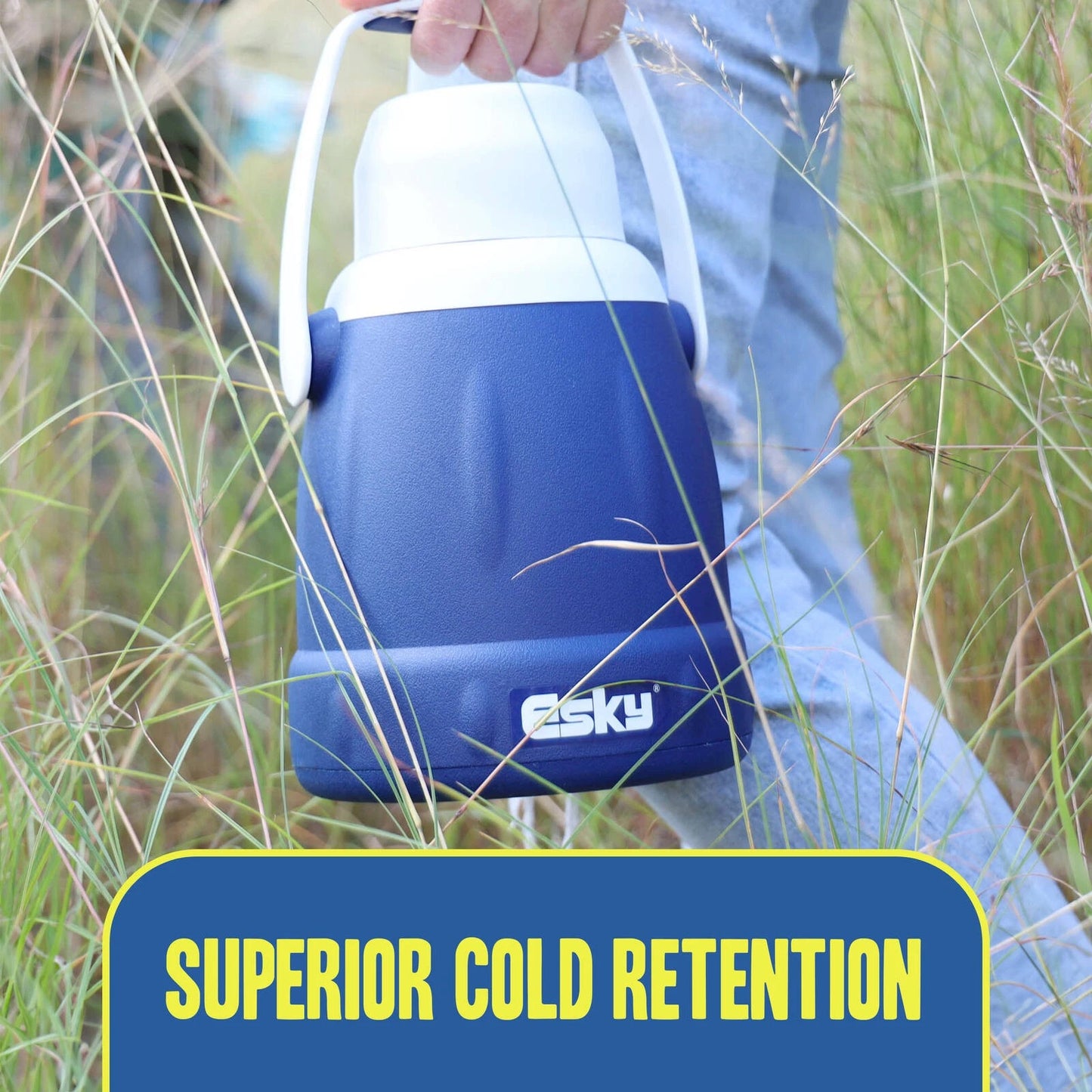 Esky 5L Cooler with Cup, Quick-Operation Tap, Superior Cold Retention, Easy-Pour Spout