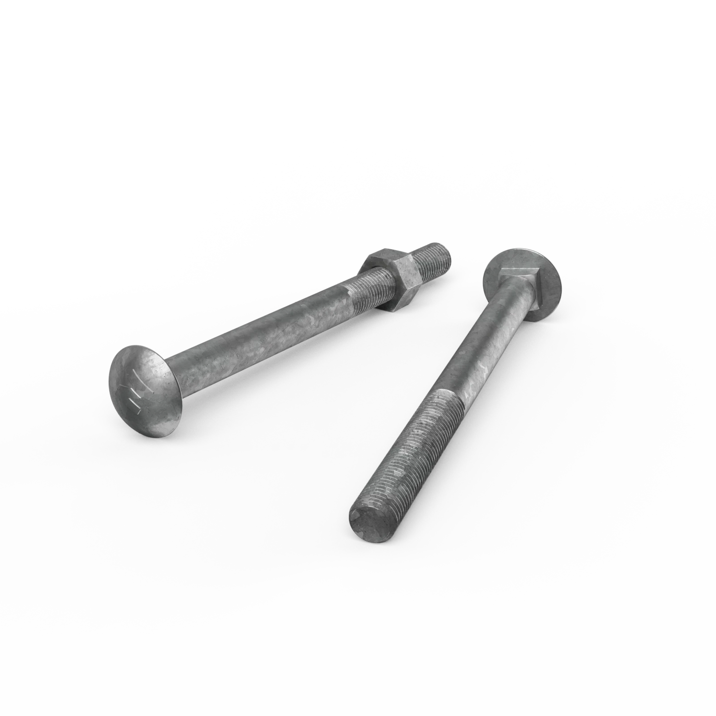 ZENITH M16 x 200mm Galvanised Cup Head Bolts & Nuts, Corrosion Resistant