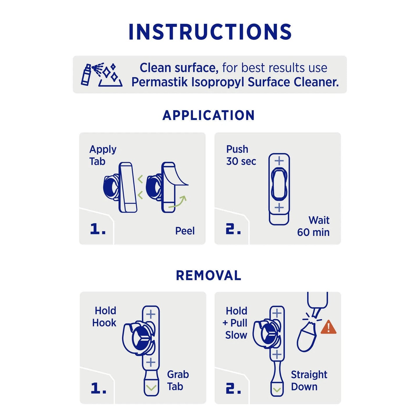 Permastik Large Black Cable Clips 5 Pack - Strong Hold, Self-Adhesive, Easy Removal