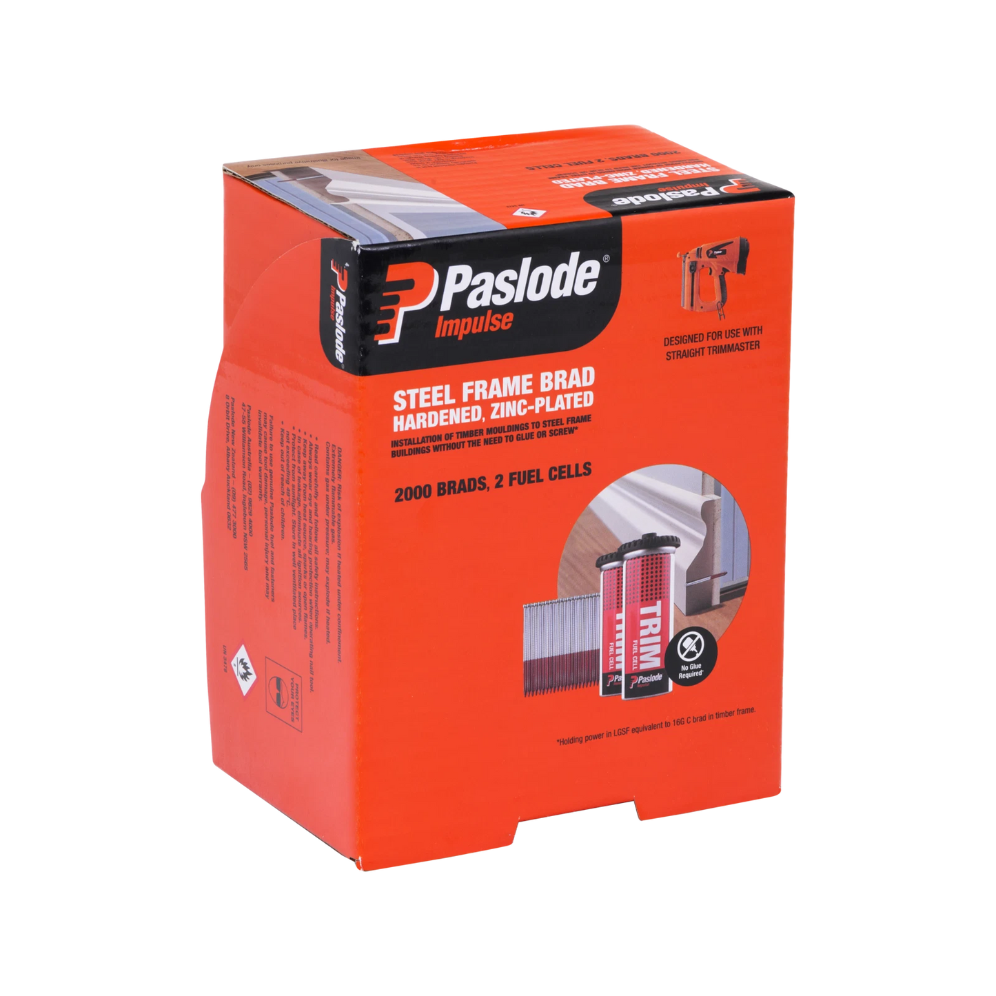 Paslode 15G Steel Frame Brad 38mm Box 2000 - Superior Holding Power, Easy Installation