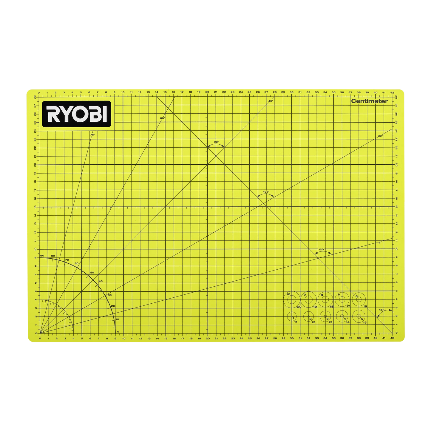 Ryobi A3 Self-Healing Cutting Mat - Durable, Non-Slip, Accurate Measurements