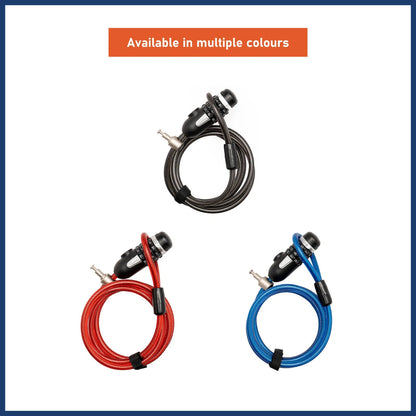 Wordcode Xtenda Resettable 10mm x 2.1m Bikelock, Weather Resistant, Steel Cable